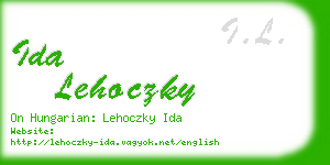 ida lehoczky business card
